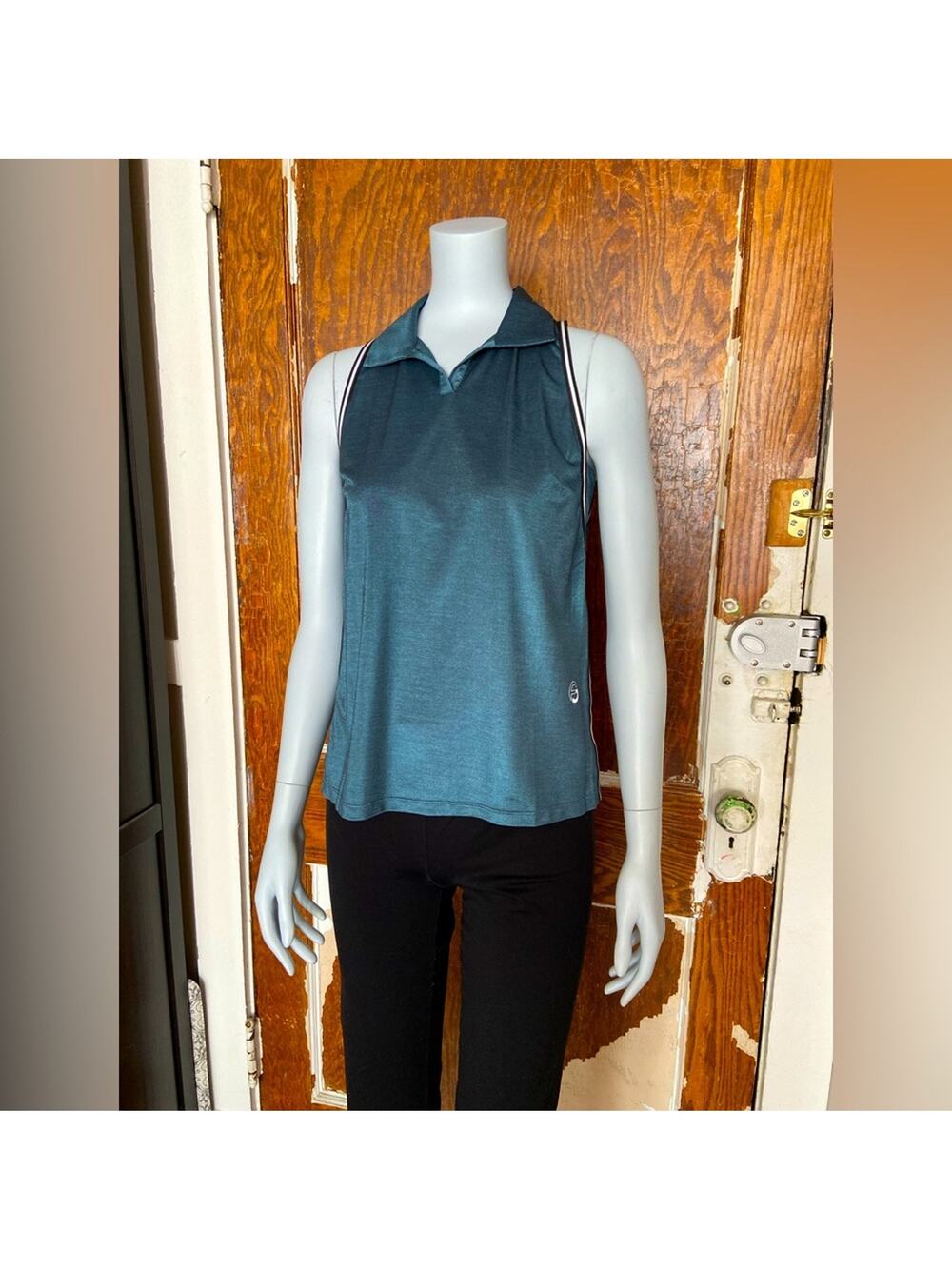 FORAY GOLF Blue V-Neck Polo Tank Womens sz XS (NWT)